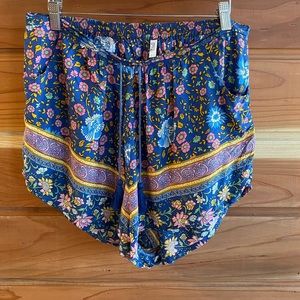 Spell Designs Navy Folktown Shorts